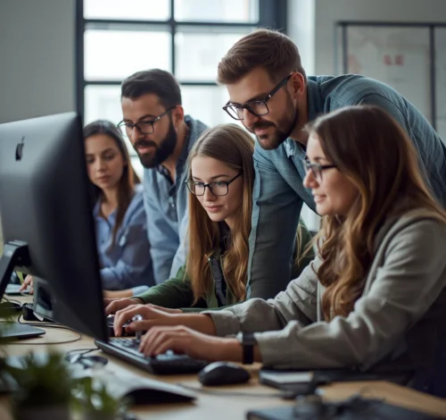 Collaborative development team at Namix Software