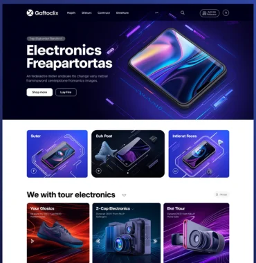 Shopify electronics online store custom ecommerce website